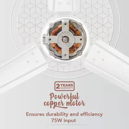 Hindware Brisa Metallic 1200 mm 3 Blade Ceiling Fan (Metallic White, Pack of 1) Hindware Brisa Metallic 1200 mm 3 Blade Ceiling Fan (Metallic White, Pack of 1)